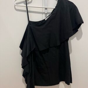 Zara Asymmetrical top black women’s size M